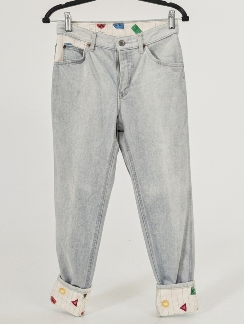 Rare Vintage Lee Mom Jeans SIX Pocket & Rare Road Signs Lined Cuffs & Waistband